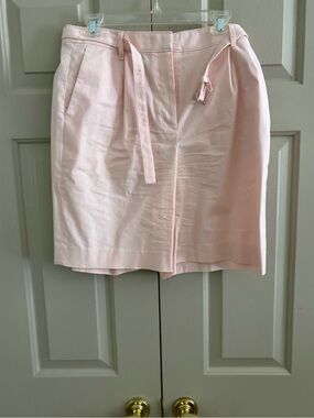 J. Crew Light Pink High-Rise Shorts with Belt